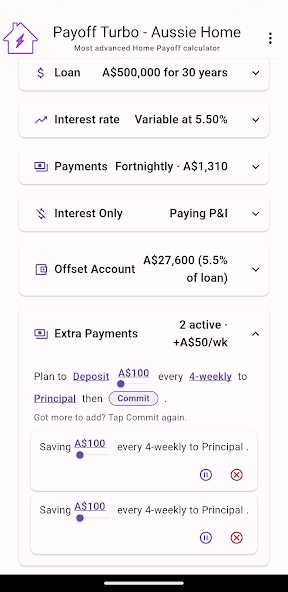 Payoff Turbo — interest saved